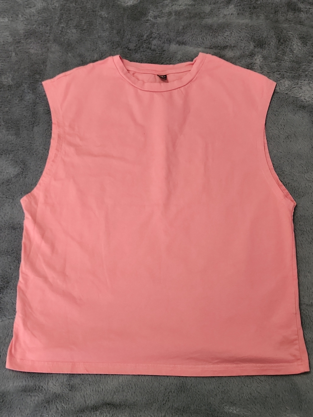 SHEIN Coral Pink Sleeveless Crewneck Tank